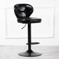 Industrial Style Leather Upholstered Barstool Adjustable Height Swivel Bar Stool Black Black 1 Piece Clearhalo 'Bar Furniture' 'Bar Stools' 'bar_stools' 'furniture_bar_stools' 'Kitchen & Dining Furniture' 'kitchen&dining_furn' 'kitchen' 'kitchen_furn' Furniture' 4182440