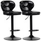 Industrial Style Leather Upholstered Barstool Adjustable Height Swivel Bar Stool Black Black Set of 2 Clearhalo 'Bar Furniture' 'Bar Stools' 'bar_stools' 'furniture_bar_stools' 'Kitchen & Dining Furniture' 'kitchen&dining_furn' 'kitchen' 'kitchen_furn' Furniture' 4182441