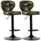 Industrial Style Leather Upholstered Barstool Adjustable Height Swivel Bar Stool Green Black Set of 2 Clearhalo 'Bar Furniture' 'Bar Stools' 'bar_stools' 'furniture_bar_stools' 'Kitchen & Dining Furniture' 'kitchen&dining_furn' 'kitchen' 'kitchen_furn' Furniture' 4182447