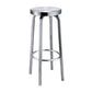 Silver Glossy Brushed Barstool Stainless Steel Outdoor Bar Stool with Round Seat 1 Piece Clearhalo 'Bar Furniture' 'Bar Stools' 'bar_stools' 'furniture_bar_stools' 'Kitchen & Dining Furniture' 'kitchen&dining_furn' 'kitchen' 'kitchen_furn' Furniture' 4182459