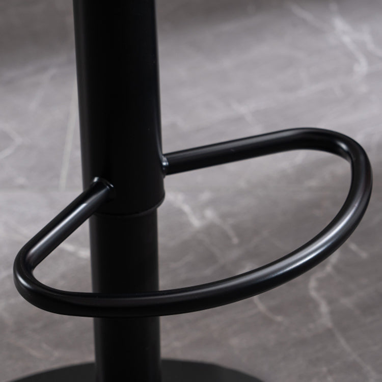 Modern Adjustable Barstool Leather Cushion Bar Stool for Living Room Clearhalo 'Bar Furniture' 'Bar Stools' 'bar_stools' 'furniture_bar_stools' 'Kitchen & Dining Furniture' 'kitchen&dining_furn' 'kitchen' 'kitchen_furn' Furniture' 4182481