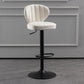 Modern Adjustable Barstool Leather Cushion Bar Stool for Living Room White Black 1 Piece Clearhalo 'Bar Furniture' 'Bar Stools' 'bar_stools' 'furniture_bar_stools' 'Kitchen & Dining Furniture' 'kitchen&dining_furn' 'kitchen' 'kitchen_furn' Furniture' 4182485