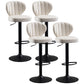 Modern Adjustable Barstool Leather Cushion Bar Stool for Living Room White Black Set of 4 Clearhalo 'Bar Furniture' 'Bar Stools' 'bar_stools' 'furniture_bar_stools' 'Kitchen & Dining Furniture' 'kitchen&dining_furn' 'kitchen' 'kitchen_furn' Furniture' 4182488