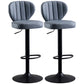 Modern Adjustable Barstool Leather Cushion Bar Stool for Living Room Grey Black Set of 2 Clearhalo 'Bar Furniture' 'Bar Stools' 'bar_stools' 'furniture_bar_stools' 'Kitchen & Dining Furniture' 'kitchen&dining_furn' 'kitchen' 'kitchen_furn' Furniture' 4182490