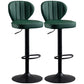 Modern Adjustable Barstool Leather Cushion Bar Stool for Living Room Blackish Green Black Set of 2 Clearhalo 'Bar Furniture' 'Bar Stools' 'bar_stools' 'furniture_bar_stools' 'Kitchen & Dining Furniture' 'kitchen&dining_furn' 'kitchen' 'kitchen_furn' Furniture' 4182493