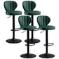 Modern Adjustable Barstool Leather Cushion Bar Stool for Living Room Blackish Green Black Set of 4 Clearhalo 'Bar Furniture' 'Bar Stools' 'bar_stools' 'furniture_bar_stools' 'Kitchen & Dining Furniture' 'kitchen&dining_furn' 'kitchen' 'kitchen_furn' Furniture' 4182494