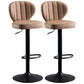 Modern Adjustable Barstool Leather Cushion Bar Stool for Living Room Khaki Black Set of 2 Clearhalo 'Bar Furniture' 'Bar Stools' 'bar_stools' 'furniture_bar_stools' 'Kitchen & Dining Furniture' 'kitchen&dining_furn' 'kitchen' 'kitchen_furn' Furniture' 4182502