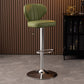 Modern Adjustable Barstool Leather Cushion Bar Stool for Living Room Army Green Silver 1 Piece Clearhalo 'Bar Furniture' 'Bar Stools' 'bar_stools' 'furniture_bar_stools' 'Kitchen & Dining Furniture' 'kitchen&dining_furn' 'kitchen' 'kitchen_furn' Furniture' 4182513