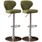 Modern Adjustable Barstool Leather Cushion Bar Stool for Living Room Army Green Silver Set of 2 Clearhalo 'Bar Furniture' 'Bar Stools' 'bar_stools' 'furniture_bar_stools' 'Kitchen & Dining Furniture' 'kitchen&dining_furn' 'kitchen' 'kitchen_furn' Furniture' 4182514
