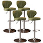 Modern Adjustable Barstool Leather Cushion Bar Stool for Living Room Army Green Silver Set of 4 Clearhalo 'Bar Furniture' 'Bar Stools' 'bar_stools' 'furniture_bar_stools' 'Kitchen & Dining Furniture' 'kitchen&dining_furn' 'kitchen' 'kitchen_furn' Furniture' 4182515
