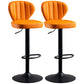 Modern Adjustable Barstool Leather Cushion Bar Stool for Living Room Orange Black Set of 2 Clearhalo 'Bar Furniture' 'Bar Stools' 'bar_stools' 'furniture_bar_stools' 'Kitchen & Dining Furniture' 'kitchen&dining_furn' 'kitchen' 'kitchen_furn' Furniture' 4182517
