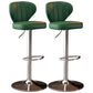 Modern Adjustable Barstool Leather Cushion Bar Stool for Living Room Blackish Green Silver Set of 2 Clearhalo 'Bar Furniture' 'Bar Stools' 'bar_stools' 'furniture_bar_stools' 'Kitchen & Dining Furniture' 'kitchen&dining_furn' 'kitchen' 'kitchen_furn' Furniture' 4182523