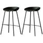 Industrial Leather Distressed Quilted Barstool Living Room Bar Stool with Bucket Seat Blackish Green Set of 2 Clearhalo 'Bar Furniture' 'Bar Stools' 'bar_stools' 'furniture_bar_stools' 'Kitchen & Dining Furniture' 'kitchen&dining_furn' 'kitchen' 'kitchen_furn' Furniture' 4182529