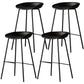 Industrial Leather Distressed Quilted Barstool Living Room Bar Stool with Bucket Seat Black Set of 4 Clearhalo 'Bar Furniture' 'Bar Stools' 'bar_stools' 'furniture_bar_stools' 'Kitchen & Dining Furniture' 'kitchen&dining_furn' 'kitchen' 'kitchen_furn' Furniture' 4182537