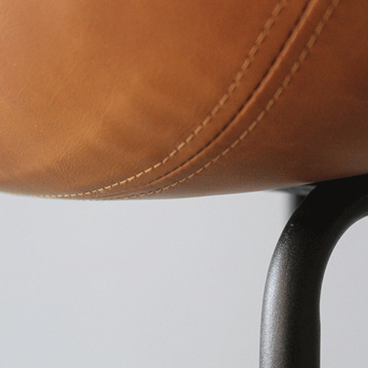 Industrial Leather Distressed Quilted Barstool Living Room Bar Stool with Bucket Seat Clearhalo 'Bar Furniture' 'Bar Stools' 'bar_stools' 'furniture_bar_stools' 'Kitchen & Dining Furniture' 'kitchen&dining_furn' 'kitchen' 'kitchen_furn' Furniture' 4182538
