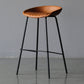 Industrial Leather Distressed Quilted Barstool Living Room Bar Stool with Bucket Seat Brown 1 Piece Clearhalo 'Bar Furniture' 'Bar Stools' 'bar_stools' 'furniture_bar_stools' 'Kitchen & Dining Furniture' 'kitchen&dining_furn' 'kitchen' 'kitchen_furn' Furniture' 4182539
