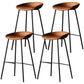 Industrial Leather Distressed Quilted Barstool Living Room Bar Stool with Bucket Seat Brown Set of 4 Clearhalo 'Bar Furniture' 'Bar Stools' 'bar_stools' 'furniture_bar_stools' 'Kitchen & Dining Furniture' 'kitchen&dining_furn' 'kitchen' 'kitchen_furn' Furniture' 4182542