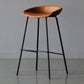 Industrial Leather Distressed Quilted Barstool Living Room Bar Stool with Bucket Seat Yellow-Brown 1 Piece Clearhalo 'Bar Furniture' 'Bar Stools' 'bar_stools' 'furniture_bar_stools' 'Kitchen & Dining Furniture' 'kitchen&dining_furn' 'kitchen' 'kitchen_furn' Furniture' 4182544