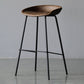Industrial Leather Distressed Quilted Barstool Living Room Bar Stool with Bucket Seat Dark Brown 1 Piece Clearhalo 'Bar Furniture' 'Bar Stools' 'bar_stools' 'furniture_bar_stools' 'Kitchen & Dining Furniture' 'kitchen&dining_furn' 'kitchen' 'kitchen_furn' Furniture' 4182547
