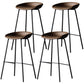 Industrial Leather Distressed Quilted Barstool Living Room Bar Stool with Bucket Seat Dark Brown Set of 4 Clearhalo 'Bar Furniture' 'Bar Stools' 'bar_stools' 'furniture_bar_stools' 'Kitchen & Dining Furniture' 'kitchen&dining_furn' 'kitchen' 'kitchen_furn' Furniture' 4182549