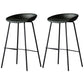 Industrial Leather Distressed Quilted Barstool Living Room Bar Stool with Bucket Seat Dark Green Set of 2 Clearhalo 'Bar Furniture' 'Bar Stools' 'bar_stools' 'furniture_bar_stools' 'Kitchen & Dining Furniture' 'kitchen&dining_furn' 'kitchen' 'kitchen_furn' Furniture' 4182551