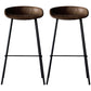 Industrial Leather Distressed Quilted Barstool Living Room Bar Stool with Bucket Seat Coffee Set of 2 Clearhalo 'Bar Furniture' 'Bar Stools' 'bar_stools' 'furniture_bar_stools' 'Kitchen & Dining Furniture' 'kitchen&dining_furn' 'kitchen' 'kitchen_furn' Furniture' 4182557