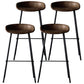 Industrial Leather Distressed Quilted Barstool Living Room Bar Stool with Bucket Seat Coffee Set of 4 Clearhalo 'Bar Furniture' 'Bar Stools' 'bar_stools' 'furniture_bar_stools' 'Kitchen & Dining Furniture' 'kitchen&dining_furn' 'kitchen' 'kitchen_furn' Furniture' 4182558