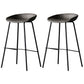 Industrial Leather Distressed Quilted Barstool Living Room Bar Stool with Bucket Seat Grey Set of 2 Clearhalo 'Bar Furniture' 'Bar Stools' 'bar_stools' 'furniture_bar_stools' 'Kitchen & Dining Furniture' 'kitchen&dining_furn' 'kitchen' 'kitchen_furn' Furniture' 4182560