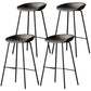 Industrial Leather Distressed Quilted Barstool Living Room Bar Stool with Bucket Seat Grey Set of 4 Clearhalo 'Bar Furniture' 'Bar Stools' 'bar_stools' 'furniture_bar_stools' 'Kitchen & Dining Furniture' 'kitchen&dining_furn' 'kitchen' 'kitchen_furn' Furniture' 4182561