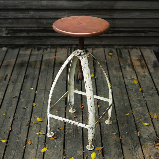 Industrial Adjustable Height Iron Bar Stool 33-inch Round Bristol Bar Stool, 1 Piece Clearhalo 'Bar Furniture' 'Bar Stools' 'bar_stools' 'furniture_bar_stools' 'Kitchen & Dining Furniture' 'kitchen&dining_furn' 'kitchen' 'kitchen_furn' Furniture' 4182564
