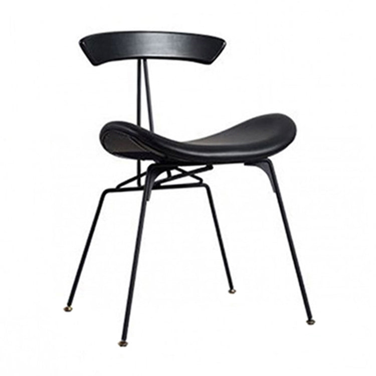 Industrial Black Counter Stools Iron Upholstered Bar Stools Bristol with Contoured Seat Black 1 Piece Short Stool(18"H) Clearhalo 'Bar Furniture' 'Bar Stools' 'bar_stools' 'furniture_bar_stools' 'Kitchen & Dining Furniture' 'kitchen&dining_furn' 'kitchen' 'kitchen_furn' Furniture' 4182576