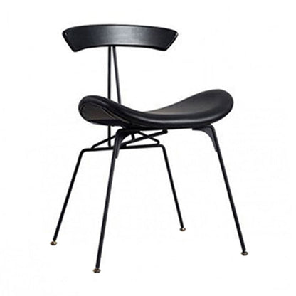 Industrial Black Counter Stools Iron Upholstered Bar Stools Bristol with Contoured Seat Black 1 Piece Short Stool(18"H) Clearhalo 'Bar Furniture' 'Bar Stools' 'bar_stools' 'furniture_bar_stools' 'Kitchen & Dining Furniture' 'kitchen&dining_furn' 'kitchen' 'kitchen_furn' Furniture' 4182576