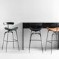 Industrial Black Counter Stools Iron Upholstered Bar Stools Bristol with Contoured Seat Clearhalo 'Bar Furniture' 'Bar Stools' 'bar_stools' 'furniture_bar_stools' 'Kitchen & Dining Furniture' 'kitchen&dining_furn' 'kitchen' 'kitchen_furn' Furniture' 4182577