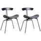 Industrial Black Counter Stools Iron Upholstered Bar Stools Bristol with Contoured Seat Grey Set of 2 Short Stool(18"H) Clearhalo 'Bar Furniture' 'Bar Stools' 'bar_stools' 'furniture_bar_stools' 'Kitchen & Dining Furniture' 'kitchen&dining_furn' 'kitchen' 'kitchen_furn' Furniture' 4182583