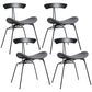 Industrial Black Counter Stools Iron Upholstered Bar Stools Bristol with Contoured Seat Grey Set of 4 Short Stool(18"H) Clearhalo 'Bar Furniture' 'Bar Stools' 'bar_stools' 'furniture_bar_stools' 'Kitchen & Dining Furniture' 'kitchen&dining_furn' 'kitchen' 'kitchen_furn' Furniture' 4182586