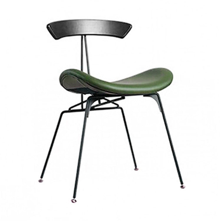 Industrial Black Counter Stools Iron Upholstered Bar Stools Bristol with Contoured Seat Green 1 Piece Short Stool(18"H) Clearhalo 'Bar Furniture' 'Bar Stools' 'bar_stools' 'furniture_bar_stools' 'Kitchen & Dining Furniture' 'kitchen&dining_furn' 'kitchen' 'kitchen_furn' Furniture' 4182591
