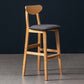40" H Solid Wood Barstool Nordic Style Indoor Backrest Counter Stools with Cushion Grey 1 Piece Clearhalo 'Bar Furniture' 'Bar Stools' 'bar_stools' 'furniture_bar_stools' 'Kitchen & Dining Furniture' 'kitchen&dining_furn' 'kitchen' 'kitchen_furn' Furniture' 4182622
