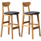 40" H Solid Wood Barstool Nordic Style Indoor Backrest Counter Stools with Cushion Grey Set of 2 Clearhalo 'Bar Furniture' 'Bar Stools' 'bar_stools' 'furniture_bar_stools' 'Kitchen & Dining Furniture' 'kitchen&dining_furn' 'kitchen' 'kitchen_furn' Furniture' 4182623
