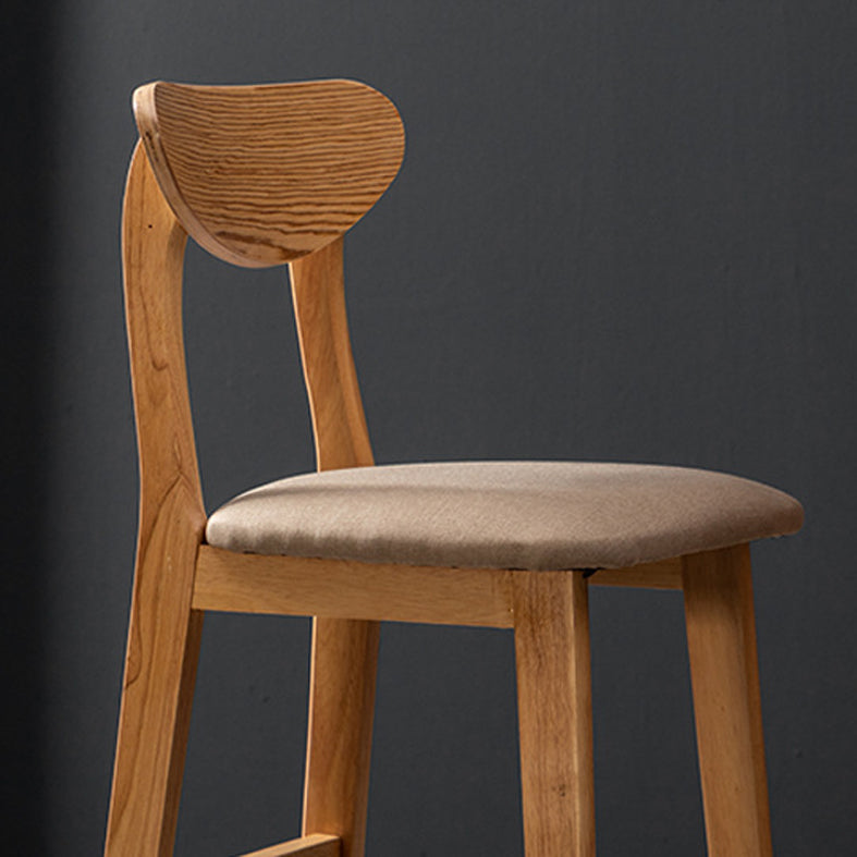 40" H Solid Wood Barstool Nordic Style Indoor Backrest Counter Stools with Cushion Clearhalo 'Bar Furniture' 'Bar Stools' 'bar_stools' 'furniture_bar_stools' 'Kitchen & Dining Furniture' 'kitchen&dining_furn' 'kitchen' 'kitchen_furn' Furniture' 4182631