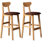 40" H Solid Wood Barstool Nordic Style Indoor Backrest Counter Stools with Cushion Dark Coffee Set of 2 Clearhalo 'Bar Furniture' 'Bar Stools' 'bar_stools' 'furniture_bar_stools' 'Kitchen & Dining Furniture' 'kitchen&dining_furn' 'kitchen' 'kitchen_furn' Furniture' 4182635