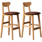 40" H Solid Wood Barstool Nordic Style Indoor Backrest Counter Stools with Cushion Coffee Set of 2 Clearhalo 'Bar Furniture' 'Bar Stools' 'bar_stools' 'furniture_bar_stools' 'Kitchen & Dining Furniture' 'kitchen&dining_furn' 'kitchen' 'kitchen_furn' Furniture' 4182639