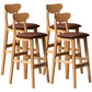 40" H Solid Wood Barstool Nordic Style Indoor Backrest Counter Stools with Cushion Coffee Set of 4 Clearhalo 'Bar Furniture' 'Bar Stools' 'bar_stools' 'furniture_bar_stools' 'Kitchen & Dining Furniture' 'kitchen&dining_furn' 'kitchen' 'kitchen_furn' Furniture' 4182640