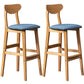 40" H Solid Wood Barstool Nordic Style Indoor Backrest Counter Stools with Cushion Blue Set of 2 Clearhalo 'Bar Furniture' 'Bar Stools' 'bar_stools' 'furniture_bar_stools' 'Kitchen & Dining Furniture' 'kitchen&dining_furn' 'kitchen' 'kitchen_furn' Furniture' 4182645
