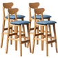 40" H Solid Wood Barstool Nordic Style Indoor Backrest Counter Stools with Cushion Blue Set of 4 Clearhalo 'Bar Furniture' 'Bar Stools' 'bar_stools' 'furniture_bar_stools' 'Kitchen & Dining Furniture' 'kitchen&dining_furn' 'kitchen' 'kitchen_furn' Furniture' 4182646