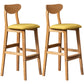 40" H Solid Wood Barstool Nordic Style Indoor Backrest Counter Stools with Cushion Yellow Set of 2 Clearhalo 'Bar Furniture' 'Bar Stools' 'bar_stools' 'furniture_bar_stools' 'Kitchen & Dining Furniture' 'kitchen&dining_furn' 'kitchen' 'kitchen_furn' Furniture' 4182651