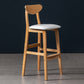 40" H Solid Wood Barstool Nordic Style Indoor Backrest Counter Stools with Cushion White 1 Piece Clearhalo 'Bar Furniture' 'Bar Stools' 'bar_stools' 'furniture_bar_stools' 'Kitchen & Dining Furniture' 'kitchen&dining_furn' 'kitchen' 'kitchen_furn' Furniture' 4182659