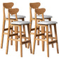 40" H Solid Wood Barstool Nordic Style Indoor Backrest Counter Stools with Cushion White Set of 4 Clearhalo 'Bar Furniture' 'Bar Stools' 'bar_stools' 'furniture_bar_stools' 'Kitchen & Dining Furniture' 'kitchen&dining_furn' 'kitchen' 'kitchen_furn' Furniture' 4182661