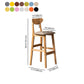 40" H Solid Wood Barstool Nordic Style Indoor Backrest Counter Stools with Cushion Clearhalo 'Bar Furniture' 'Bar Stools' 'bar_stools' 'furniture_bar_stools' 'Kitchen & Dining Furniture' 'kitchen&dining_furn' 'kitchen' 'kitchen_furn' Furniture' 4182671