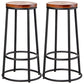 Industrial Armless Barstools Wooden Round Seat Counter Height Stools in Black Set of 2 Bar Stool(30"H) Clearhalo 'Bar Furniture' 'Bar Stools' 'bar_stools' 'furniture_bar_stools' 'Kitchen & Dining Furniture' 'kitchen&dining_furn' 'kitchen' 'kitchen_furn' Furniture' 4182674