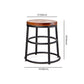 Industrial Armless Barstools Wooden Round Seat Counter Height Stools in Black Clearhalo 'Bar Furniture' 'Bar Stools' 'bar_stools' 'furniture_bar_stools' 'Kitchen & Dining Furniture' 'kitchen&dining_furn' 'kitchen' 'kitchen_furn' Furniture' 4182689